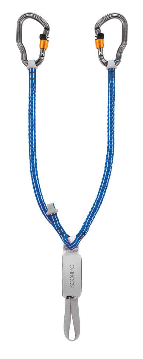 Scorpio Vertigo PETZL - Elemento de amarre para vía ferrata con mosquetones VERTIGO WIRE-LOCK El elemento de amarre para vía