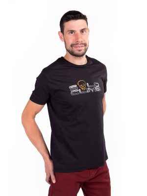 Camiseta de algodón de hombre color negro de Solo Climb